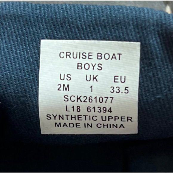 Sperry Boy’s Gray and Blue Slip On Cruise Boat Shoes Loafers Size 2 - Picture 6 of 6